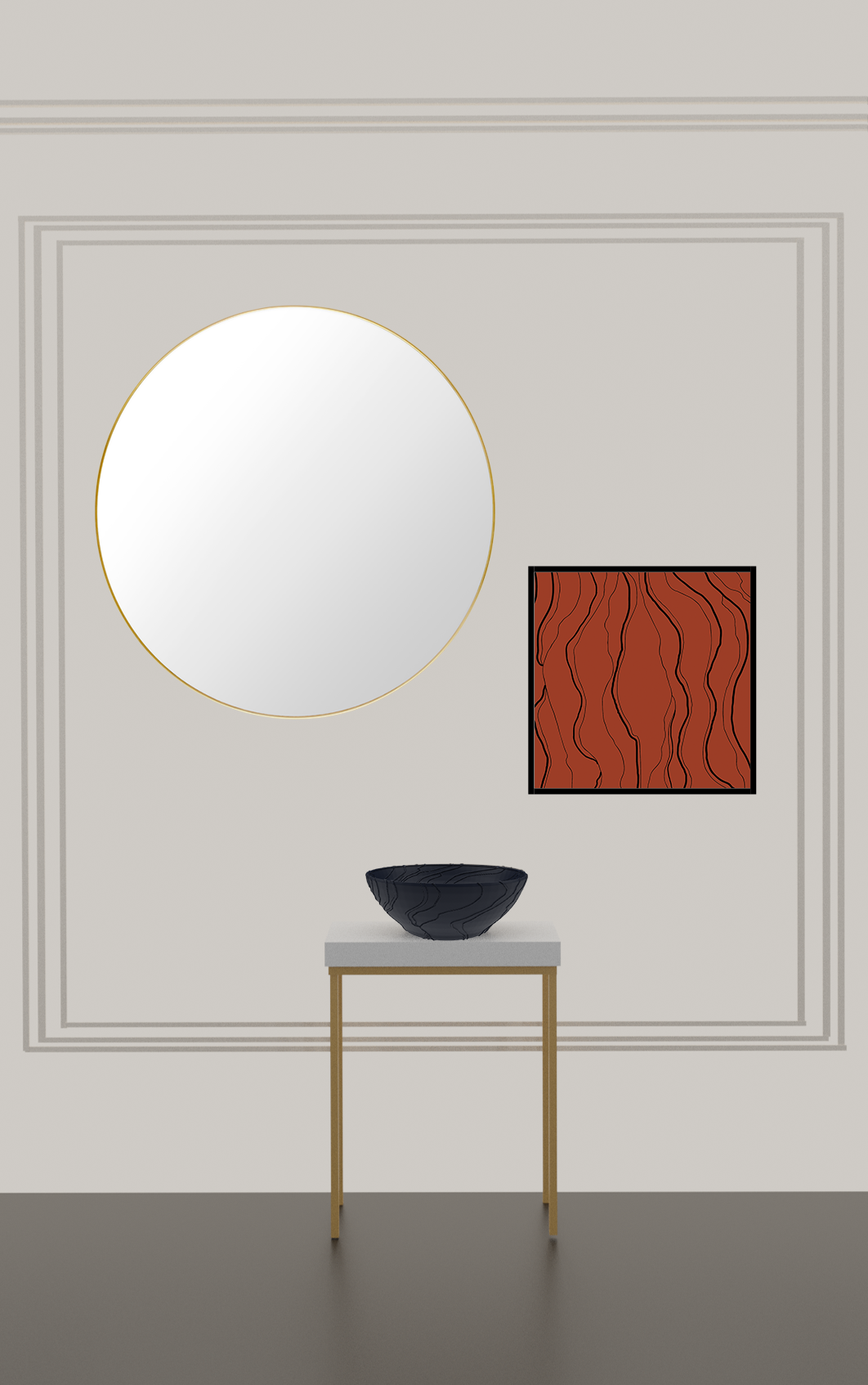 Display of Pastizzi inspired bowl and print(400x500)